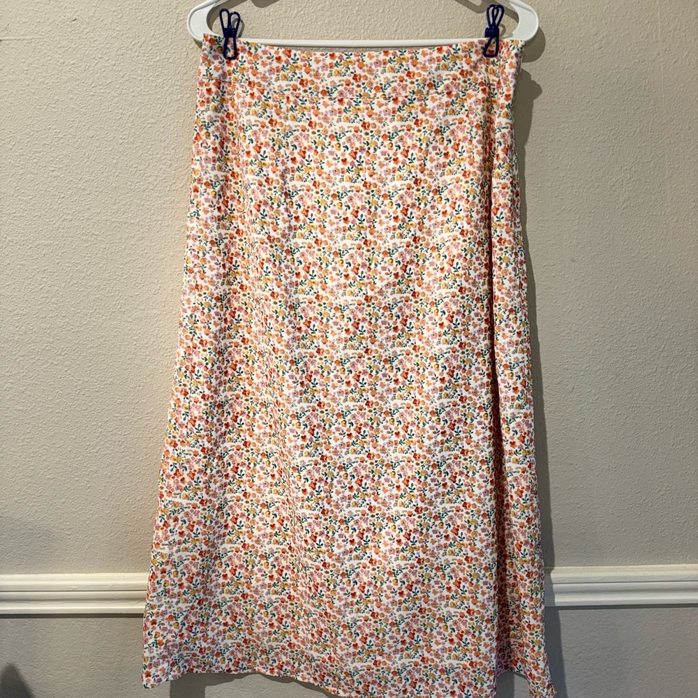 Pink Martini Stephanie Floral Midi Skirt